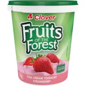 Enjoy this full cream yoghurt's mouthwateringly fruity flavour. With a delightfully rich and creamy texture, the yoghurt offers a delicious strawberry flavour and contains real fruit pieces for an added layer of taste and texture. While it is delicious on its own, you can also top it with a serving of muesli or granola and a drizzle of honey.