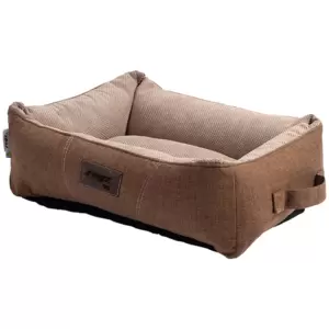 Spoil your small furry friend with a walled rectangular dog bed where they can curl up or lounge. The soft, durable fabric of the removable covers is machine-washable, and the filler is eco-friendly. Plus, the brown colour is a stylish yet practical choice sure to complement any home.