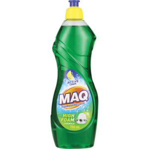 Maq dishwashing liquid with active lemon makes dishwashing quick and easy.