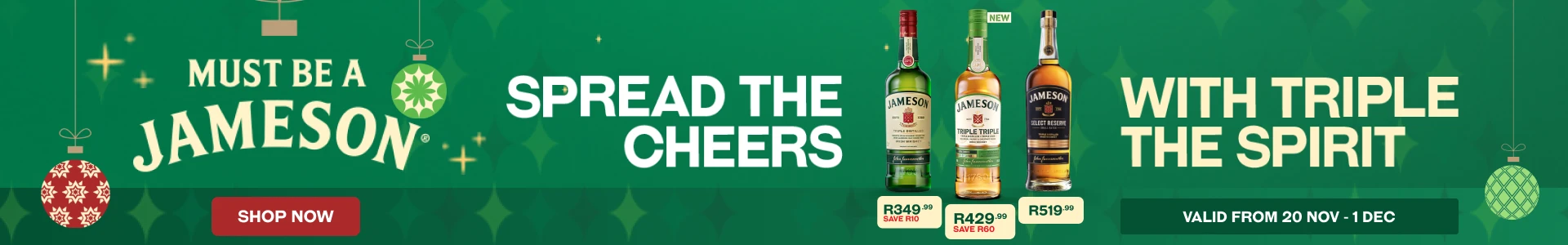 Shop the Jameson Range on Cash and Carry