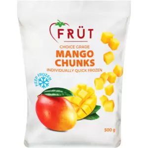 Prepare the most nutritious smoothies with the use of these delicious mango chunks. The mango chunks are individually quick frozen to lock in freshness and flavour.