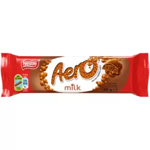 Indulge in a bar of smooth, aerated milk chocolate that melts in your mouth. Its unique bubbly texture offers a light and airy sensation with every bite. Perfect for on-the-go snacking or sharing, this chocolate bar combines rich, creamy flavour with an innovative texture for a delightful treat anytime, anywhere.