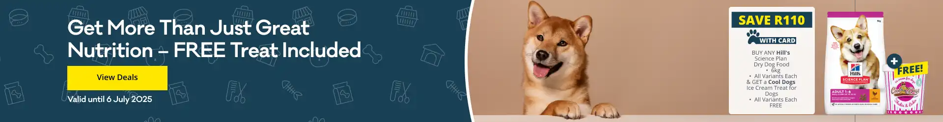 Buy Hill&apos;s Science Plan Dry Dog Food 6kg and get a Cool Dogs Ice Cream Treat free at Petshop Science! Click to view deals.
