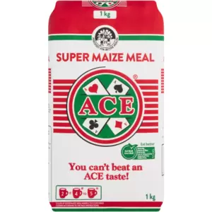 Ace maize meal is a white, super grade maize meal, fortified with vitamins and minerals for better health. Ace maize meal is versatile, nutritious and it tastes great.