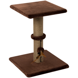 With this versatile brown cat scratcher, taking care of your cat and keeping them happy is easier than ever. It includes two plush levels that encourage exercise while entertaining your cat.
