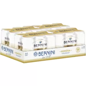 Bernini Mimosa Sparkling Spritzer brings wine, orange juice, and crisp bubbles together in a convenient can - bright, refreshing, and ready to enjoy anytime.