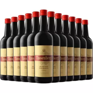 Tassenberg boasts a lovely fragrant floral aroma. Its herbaceous and cherry scent is bound to entice the senses whilst providing a medium bodied savoury-fresh sensation to the tastebuds. Its best known for its fruity forward flavour and affordability. Packed in as case of 12 bottles.