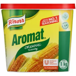 Aromat seasoning gives your favourite foods real taste! Shake it on meat, chicken, eggs, stews, vegetables - anything you fancy - and shake up your taste buds!