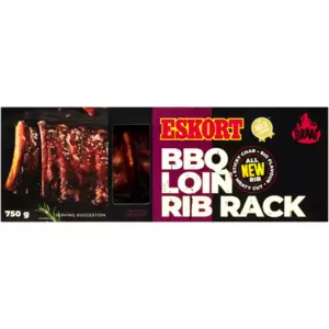 Eskort Pre-Cooked BBQ Loin Rib Rack offers a convenient and flavourful option for barbecue lovers. These pre-cooked ribs are ready to heat, providing a quick and satisfying meal with a sticky char and rich taste.