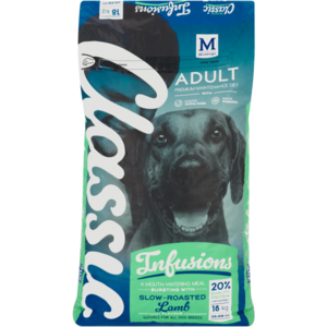 This mouthwatering dry dog food contains 20% protein and is suitable as a maintenance diet for all breeds of adult dogs. Its delicious slow-roasted lamb flavour will keep your best friend coming back for more.