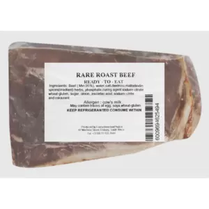 This ready-to-eat wholesome rare roast beef is frozen for your convenience, allowing you to keep it in the fridge for those unexpected guests.