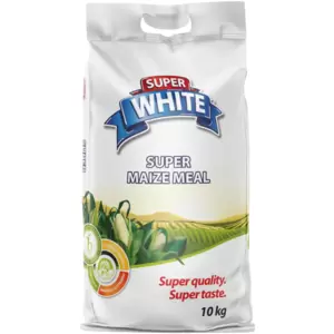 Super White, a white maize meal is full of the vital minerals that our children need to grow and learn. Together with a balanced diet of fruit, vegetables, meat, carbohydrates and dairy, Super White will provide all your family needs to be fit and stay healthy.