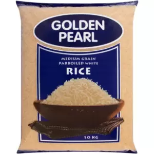 Golden Pearl Medium Grain Parboiled White Rice 10kg