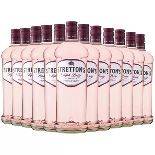 Stretton's Triple Berry Flavoured Gin Bottles 12 x 750ml