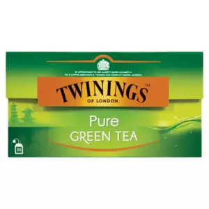 Savour pure refreshment with Twinings Green Tea. Gentle sencha steaming and expert pan firing unlock its naturally earthy flavour, delivering a distinctive, invigorating brew in every 25-pack teabag.