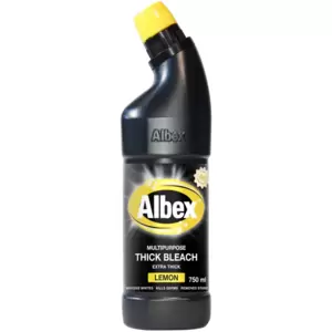 Albex Thick Bleach offers you the best value for your money, whilst killing 99.9% of germs and bacteria.