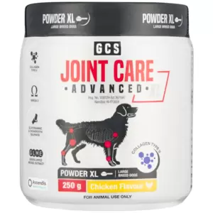 Tasty and nutritional, this powdered supplement is formulated to get your large breed dog up and moving by improving joint health and reducing pain and inflammation. Containing 6 active ingredients, including omega 3, collagen and chondroitin, it is easy to administer by simply sprinkling it over the dog's food.