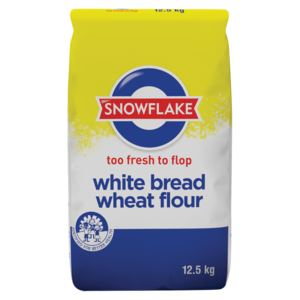 Snowflake White Bread Wheat Flour is a pure wheat product, excellent for producing fresh loaves of fluffy white bread and yummy loaf cakes.