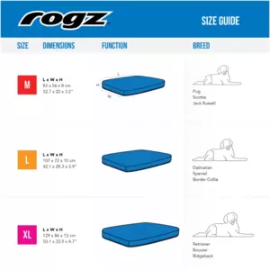 Rogz Large Navy Lekka Flat Dog Bed