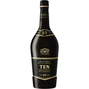 Sip on KWV's 10 Year Old Barrel Select Potstill Brandy, a multi-award-winning brandy, matured for at least 10 years in French oak barrels. Hand-selected and finely crafted, it offers a smooth finish with fresh oak and spicy aromas.