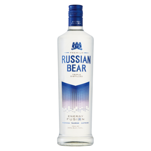 Russian Bear Energy Fusion Vodka Bottle 750ml Vodka