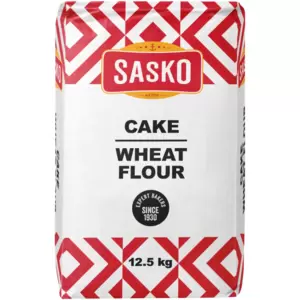 Cake wheat flour is produced by removing the wheat kernels' layer of germ and bran and grinding the leftover endosperm into flour. Cake flour is whiter in colour than white bread flour and is regarded as far superior.