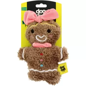 Soft toys are beneficial to your dog baby because they are regarded as a companion. The shy gingerbread man/girl is plush and soft, making it safe for your pet to carry around while you are away from home.
