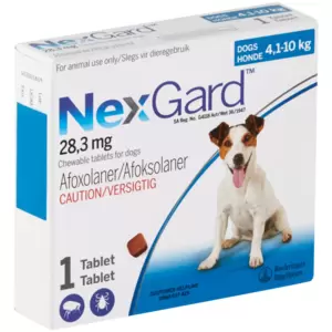 This fast-acting tablet provides your dog with effective prevention and relief from ticks and fleas for a full 30 days. This beef-flavoured, chewable tablet is suitable for dogs and pups from the age of 8 weeks.