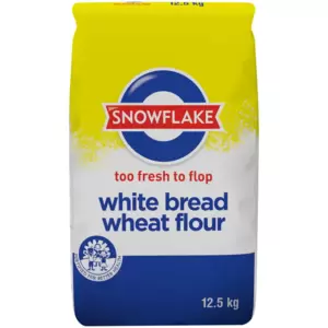 This bag of white bread wheat flour is a versatile staple for baking various breads. Milled from selected wheat grains, it offers a fine texture and high gluten content, perfect for creating soft, fluffy bread.