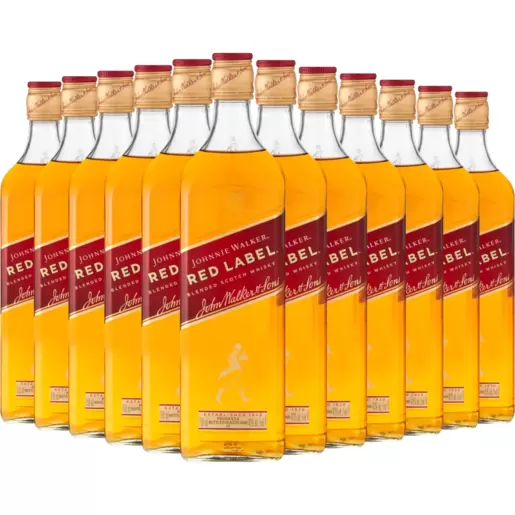Johnnie Walker Red Label Blended Scotch Whisky Bottles 12 x 750ml