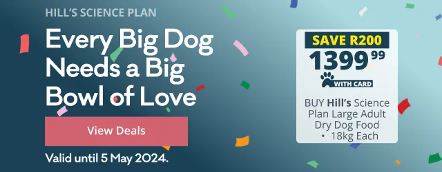 Click to view deals on Hill’s Science Plan Large Adult Dry Dog Food at Petshop Science. Valid until 5 May 2024.