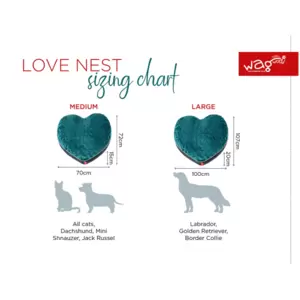 Wagworld Large Blue Love Nest Dog Bed