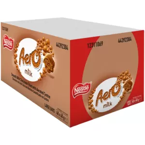 The Nestlé Aero Milk Chocolate Bar features a unique bubbly texture that enhances its smooth milk chocolate flavour. Designed to melt effortlessly in your mouth, this bar offers a light and airy chocolate experience.