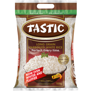 Indulge in meals best served with a fluffier and whiter rice. This long grain parboiled rice is versatile and ideal as base grain for stews, curries, and a range of dishes.