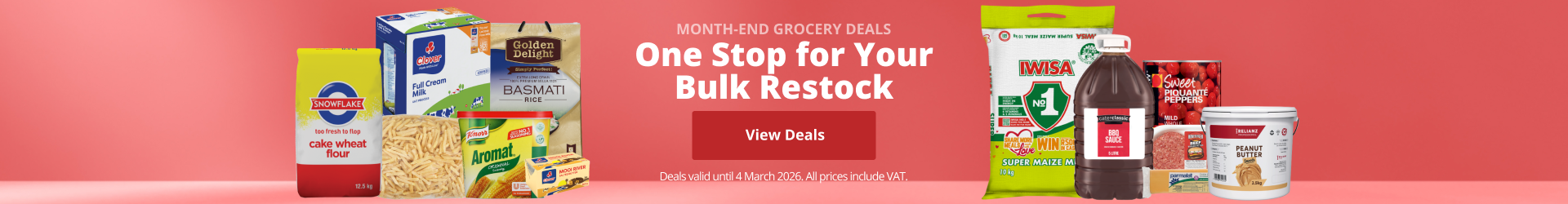 grocery savings. Click to view month-end deals at Red Star Wholesale, until 4 March 2026.