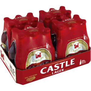 Castle Lager Beer is a medium-bodied refreshing lager with a noticeable hoppy bitterness with a crisp, clean finish. Always have a cold one in the fridge with 24 Castles.